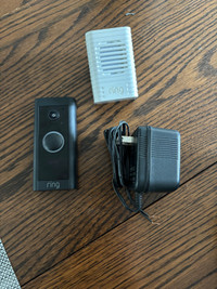 Ring Wired Doorbell w/ power adapter and Ring Chime
