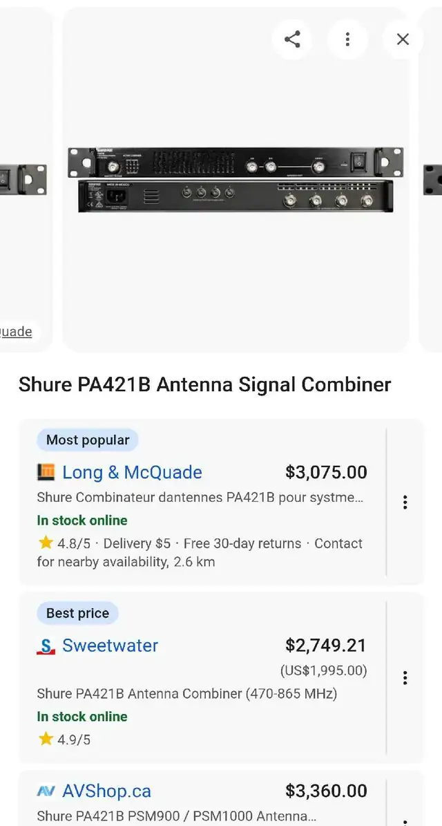 Shure PA421B in Pro Audio & Recording Equipment in City of Toronto - Image 2