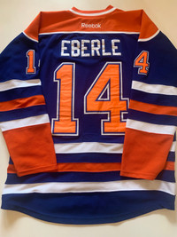 Jordan Eberle #14 - Autographed 2016-17 Edmonton Oilers vs Pittsburgh  Penguins Hockey Talks Night Game Worn Jersey - NHL Auctions