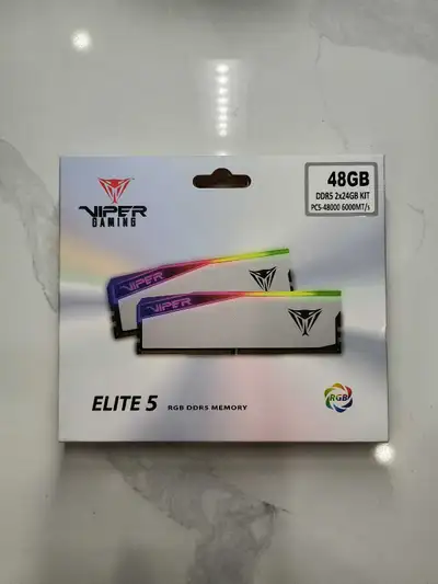 Patriot Viper Elite 5 48GB 6000 MHz CL30 DDR5 Desktop RAM Memory, View more