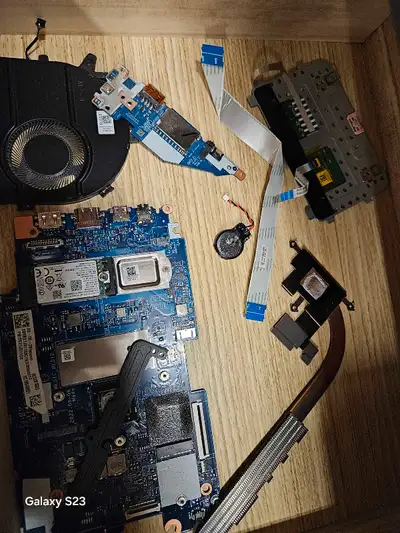 Various used Lenovo laptop parts are available, including the motherboard, cooling fan, heat sink, v...