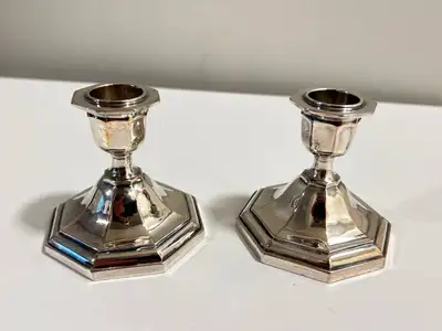 E.P. Zinc  Candle Holders set of 2, View more