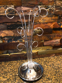 Three Sparkling Silver Display Stands