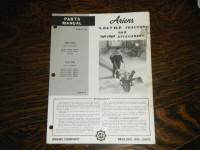 Ariens 5, 6, 7 H.P. Tractor & Sno thro Attachment Parts Manual