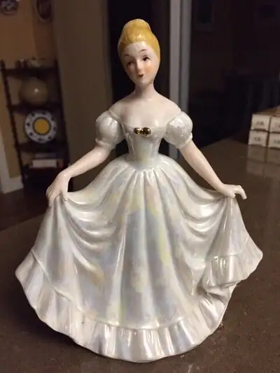 Vintage Ceramic Victorian Lady Figurine, View more