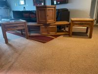 Sofa table and end tables- Complete Set $100