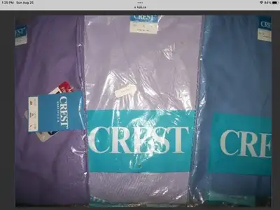 New Crest medial scrubs sets. 65 % polyester 35 % cotton. Light purple size (M top & S pant) White s...