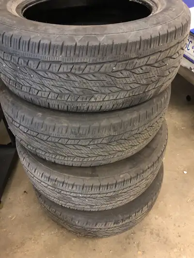 CONTINENTAL P 275/55 R20 TIRES. 4 TIRES 7/32 TREAD DEPTH