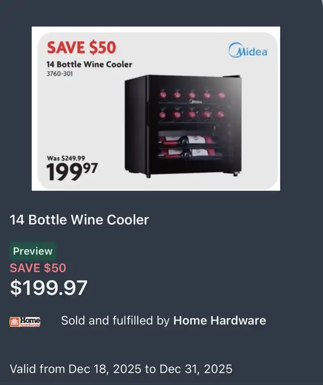 Midea Wine Cooler.64840239864065120