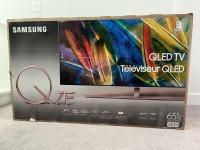 SAMSUNG QN65Q7 65” QLED TV + NO GAP WALL MOUNT