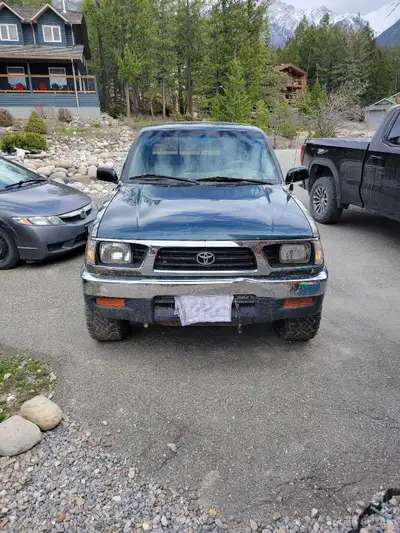 97 Toyota Tacoma. 3.4l 5 speed. Frame needs work. Sold as is. Strong running engine. Trucks never le...