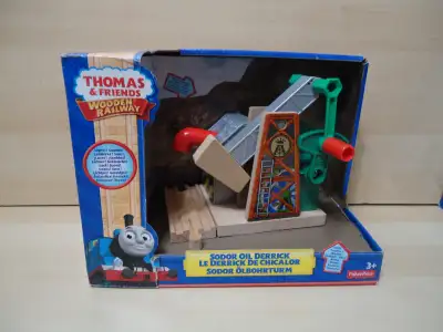 Thomas and Friends wooden train railway Sodor Oil Derrick NEW, View more
