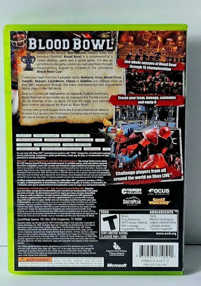 XBOX 360 Game:  BLOOD BOWL  in XBOX 360 in City of Montréal - Image 4