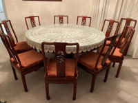 Chinese style solid rosewood table set
