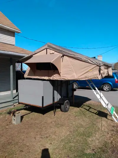 Custom mounted camper and trailer