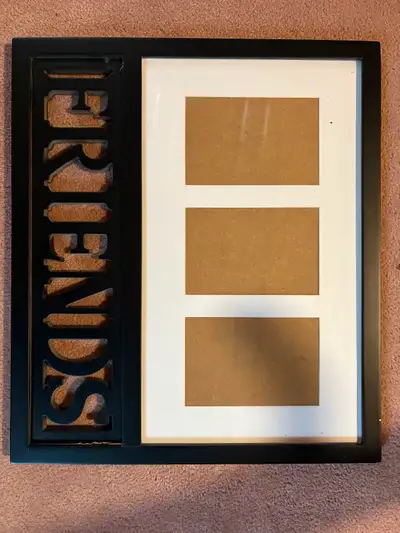 3 Photo Photo Collage Frame with "Friends" L: 15 3/4" x W: 18"