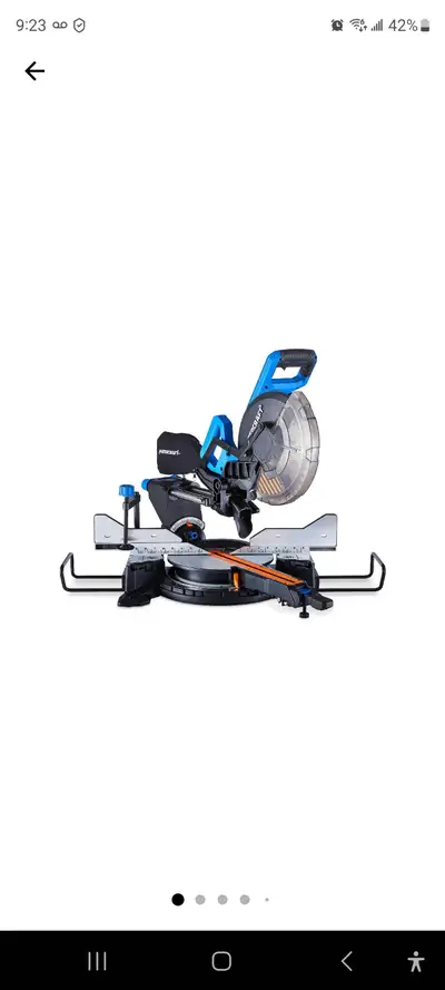 Mastercraft Dual Bevel Sliding Miter Saw 10inch with stand New dewalt blades included