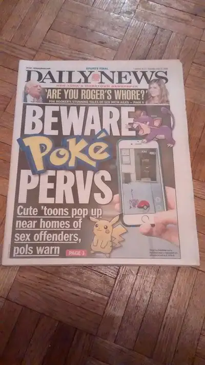 New York Daily News Pokemon 2016 Newspaper, View more