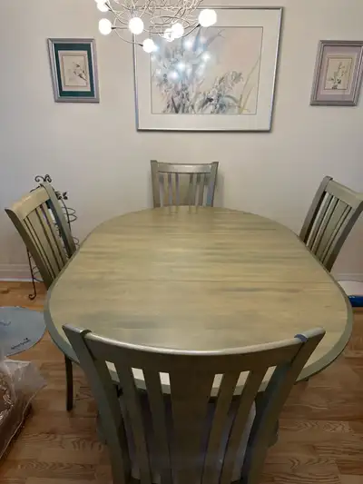 Dining Table Set and Hutch, View more