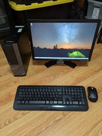 $50 FIRM. Includes monitor and wireless mouse and keyboard. Dell Optiplex 3010. Activated Windows 10...