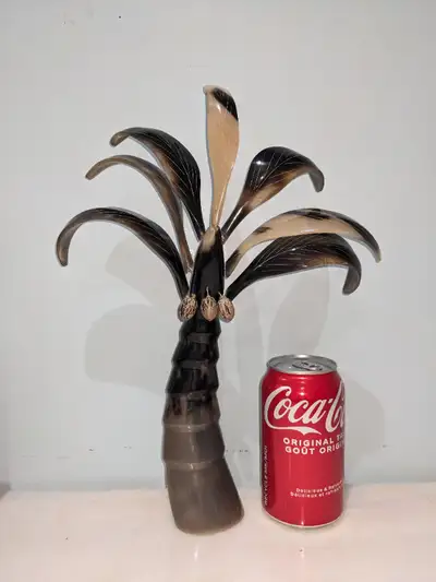 13 inches tall cuban horn carved tree, View more