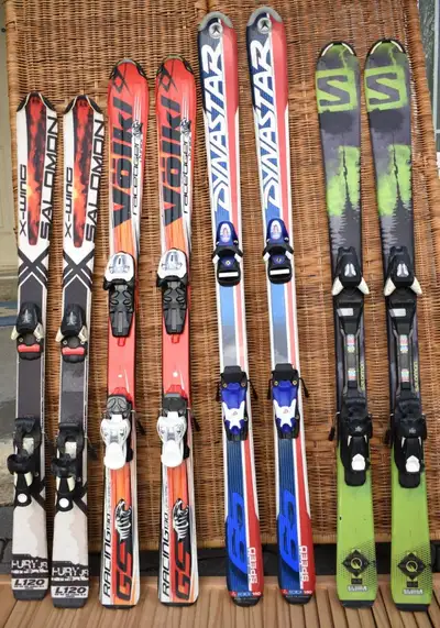 Junior Skis with bindings – Salomon, Volkl, Dynastar – 120cm, 1, View more