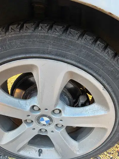 Two winter tires for sale $80. used them last winter got a full new set with bigger rims and lower p...