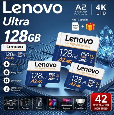 Lenovo Ultimate Pro 128GB Micro SD Card& Adapter, View more