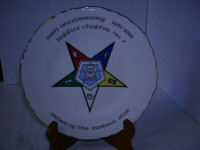 HALIFAX CHAPTER “ORDER OF EASTERN STAR” 50TH ANNIVERSARY PLATE