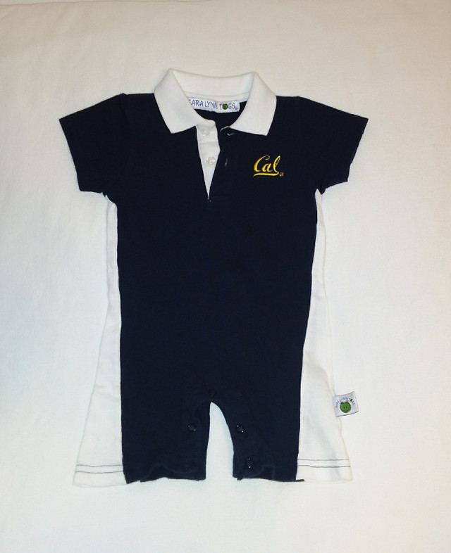 Sara Lynn Togs CAL Football Baby Boy 1pc Romper,Navy Blue,3-6 Mt in Clothing - 3-6 Months in Truro