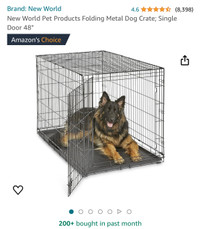 New World Pet Products Folding Metal Dog Crate; Single Door 48"