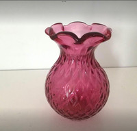 Cranberry Vase 4 1/2” high