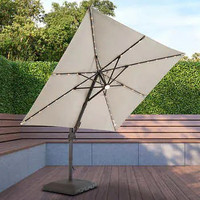 Seasons Sentry 10' Square Solar LED Cantilever Umbrella