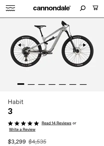 Cannondale mountain bike, View more