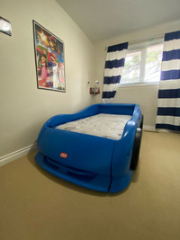 Kids Blue Car Bed