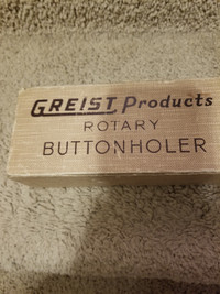 GREIST Button Holer with box