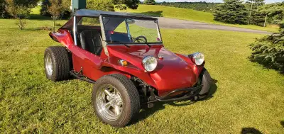 1965 VW Dune buggy, has a new 1915 dual carb engine and transaxle transmission. Front disc brakes wi...