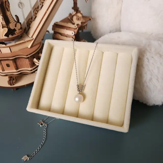 10.5mm AAA Freshwater Pearl Silver Necklace in Jewellery & Watches in Longueuil / South Shore - Image 3