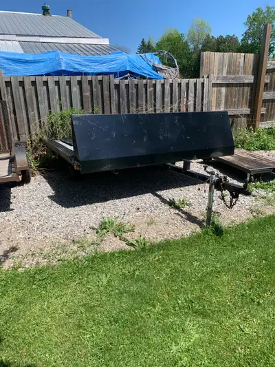 Double sled trailer, tilt. Newer paint. Deck. Wiring. Tires, Oiled. 1100 OBO