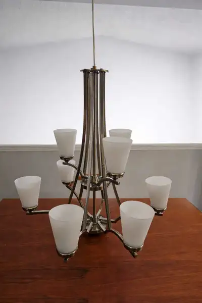 Franklin Chandelier 9 light white shades, View more