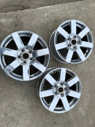 Selling( 3) 2018 Jeep Wrangler rims 18” x 7.5” in fair condition. Asking $160 obo for set of 3.