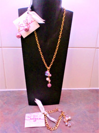 NEW! CRYSTAL COSTUME JEWELLERY- necklace, earrings and bracelet