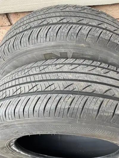 A pair 215/70 R16 Nexen CP671 All Season Tires Good Tread Depth approx. 7/32 Used for 2 years, no re...