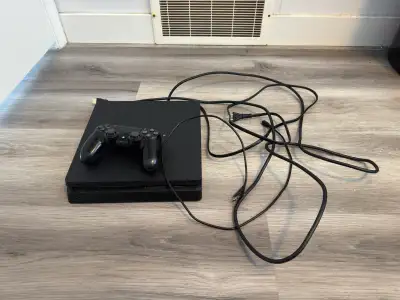 PS4 SLIM 1TB + CONTROLLER +ALL CABLES FOR CHEAP!!!, View more
