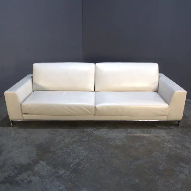 RH Premium Genuine Leather Couch White Designer Sofa Modern Deep in Couches & Futons in City of Toronto - Image 3