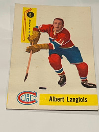 ALBERT LANGLOIS (RC) 1958-59 Parkhurst #5 Montreal Canadiens RC.