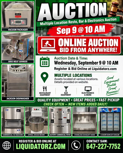 Auction Alert ‼️ Sep 9 @ 10am Liquidatorz.com Register now, View more