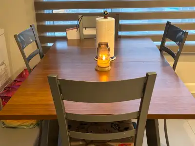 Extendable Dining Table with 4 chairs , View more