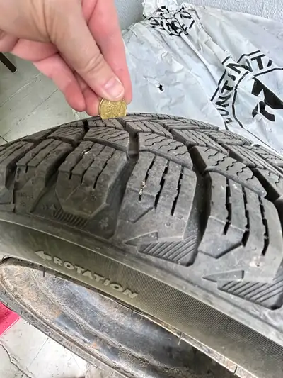 Set of four Michelin winter tires with rims in great condition.