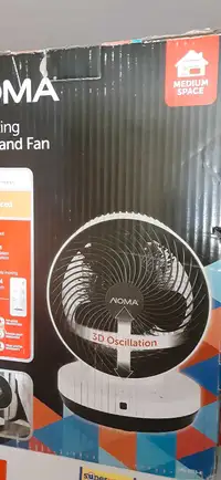 Radiateur ventilateur noma 900w/1500w neuf